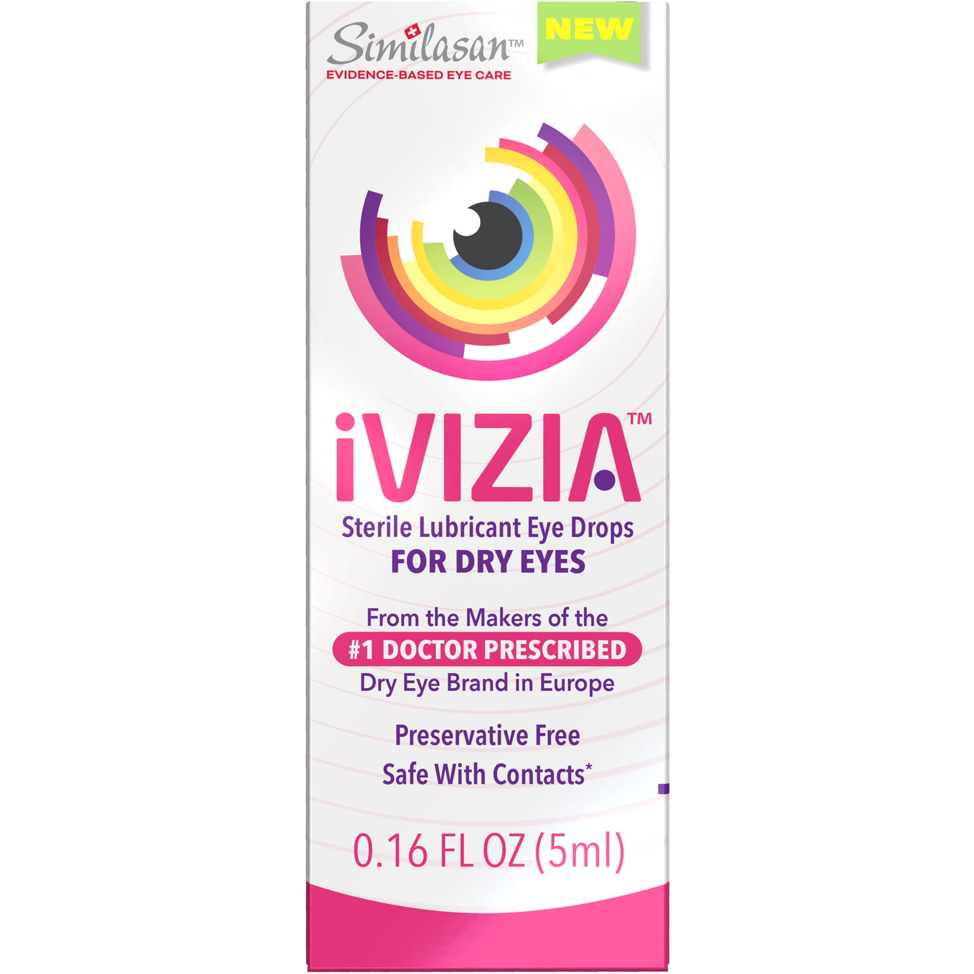 iVIZIA Sterile Lubricant Eye Drops for Dry Eyes, PreservativeFree
