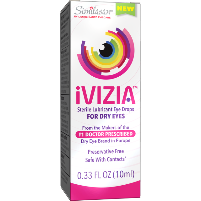 iVIZIA Sterile Lubricant Eye Drops for Dry Eyes, PreservativeFree