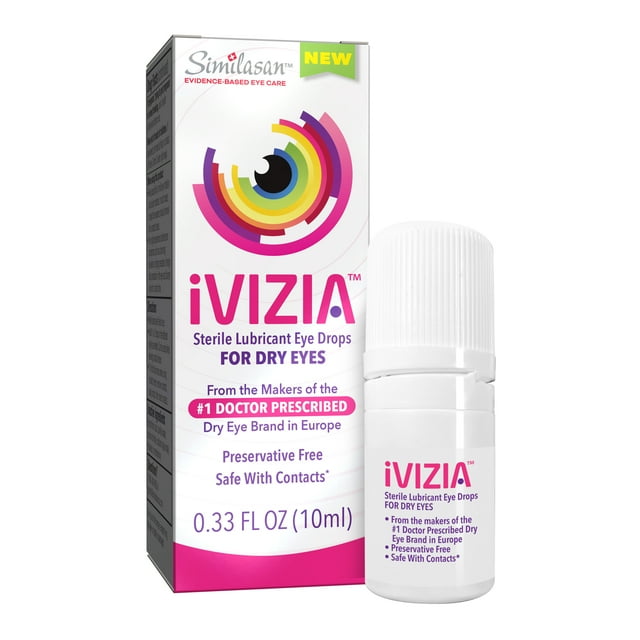iVIZIA Sterile Lubricant Eye Drops for Dry Eyes, PreservativeFree