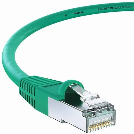 iVoltaa Cat6A Cable Dual Shielded (SF/UTP) 10 gbps High Speed Ethernet Cable - 0.5 ft