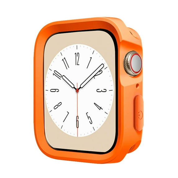 For iWatch Series 10 46mm Bumper TPU Case,No Screen Protector Cover For iWatch Series 10 46mm Accessories,Soft Flexible Shockproof Ultra Thin Protective Bumper Cases, Orange