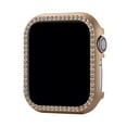 thumbnail image 1 of for iWatch Series 6/5/4/SE 40mm Bumper Bling Case, Glitter Diamond Rhinestone Aluminum Plating Protective Frame Cover for Apple Watch Accessories 40mm Women Girls, Rosegold, 1 of 8