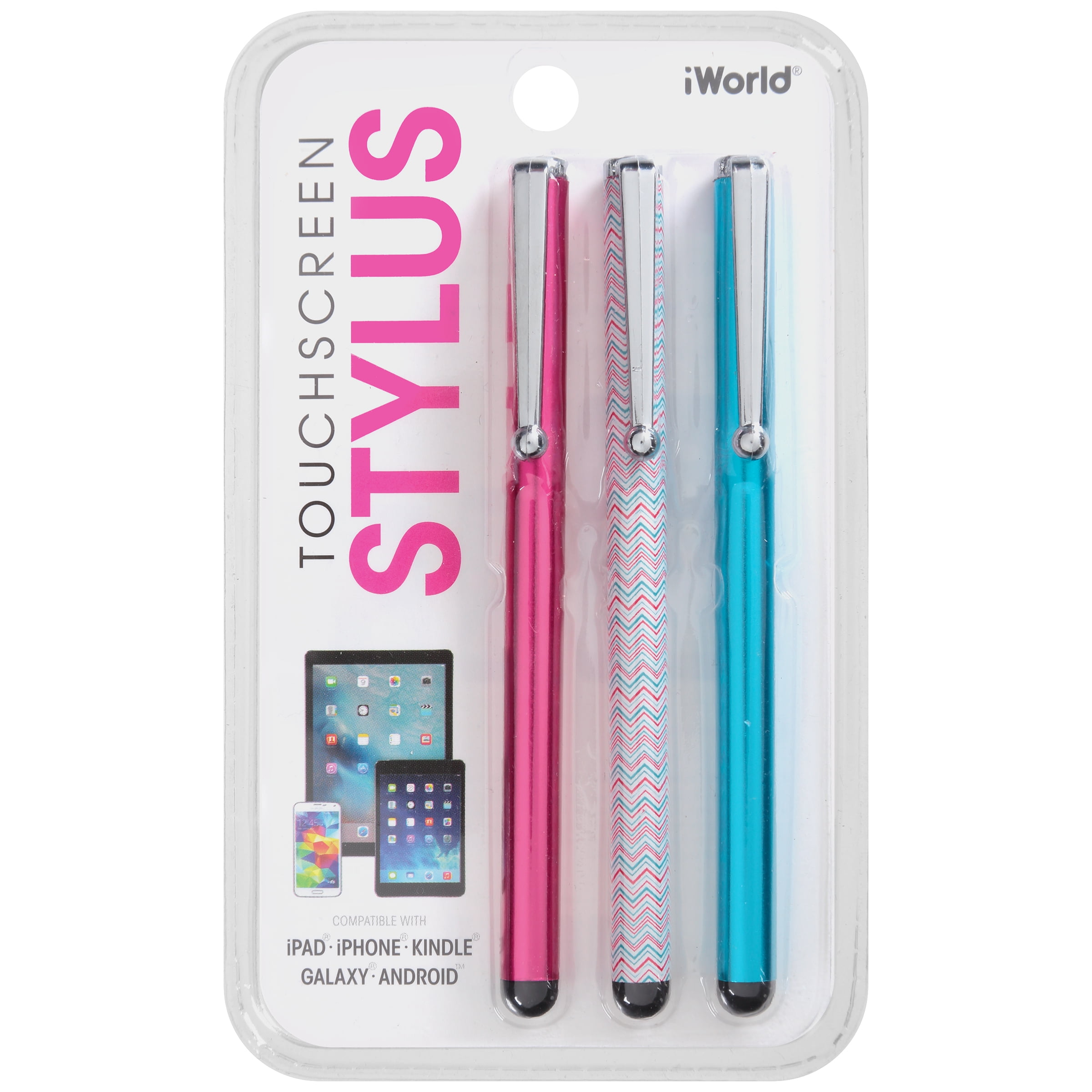 iWorld Touchscreen Stylus 3 ct Blister Pack