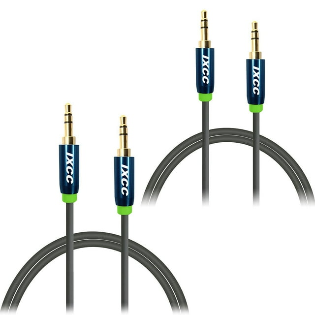 iXCC   2PC 3Ft Male to Male 3.5mm Universal Gold Plated Design Tangle-Free