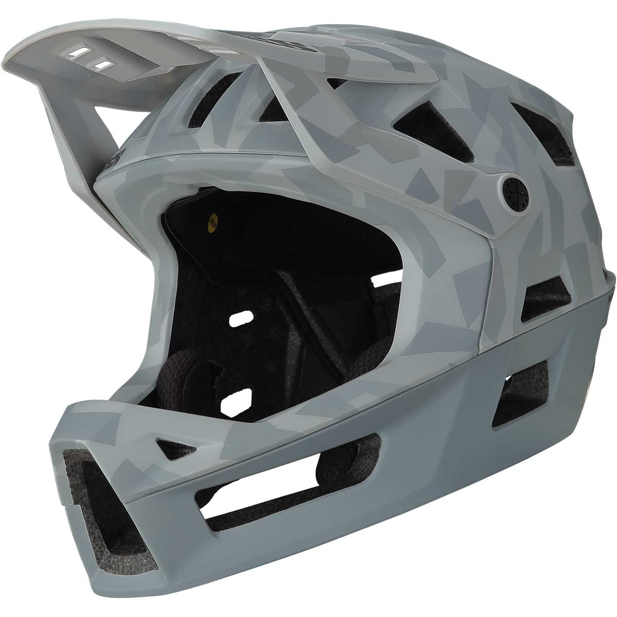 iXS Trigger FF MIPS Enduro Mountain Bike Full Face Helmet Grey Camo,  ML(57-59cm)