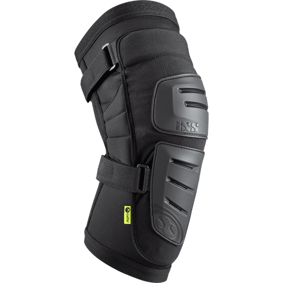 iXS Trigger Race Knee Guard Black L | Breathable, Anti-Bacterial