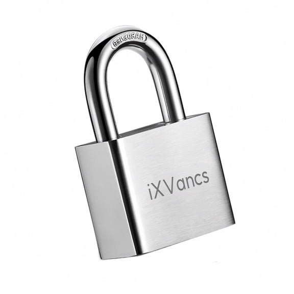 iXVancs Metal locksets, Zinc Replacement Pad-Lock with Keys, Mirror Glossy (Silver)
