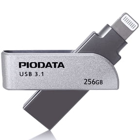 PioData iXflash 256GB Lightning and USB Type A Flash Drive for iPhone, iPad, Mac, and PC, Apple MFi Certified External Memory Stick External Storage Memory Photo Stick
