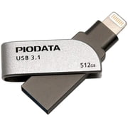 PioData iXflash 512GB Lightning and USB Type A Flash Drive for iPhone, iPad, Mac, and PC, Apple MFi Certified External Memory Stick External Storage Memory Phot