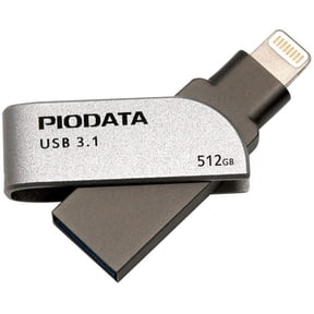 PioData iXflash 512GB Lightning and USB Type A Flash Drive for iPhone, iPad, Mac, and PC, Apple MFi Certified External Memory Stick External Storage Memory Photo Stick