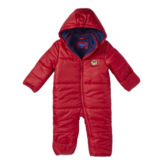 iXtreme Baby Boys Snowsuit - Cozy Fleece-Lined Winter Snowsuit - Baby Pram Bodysuit with Hood