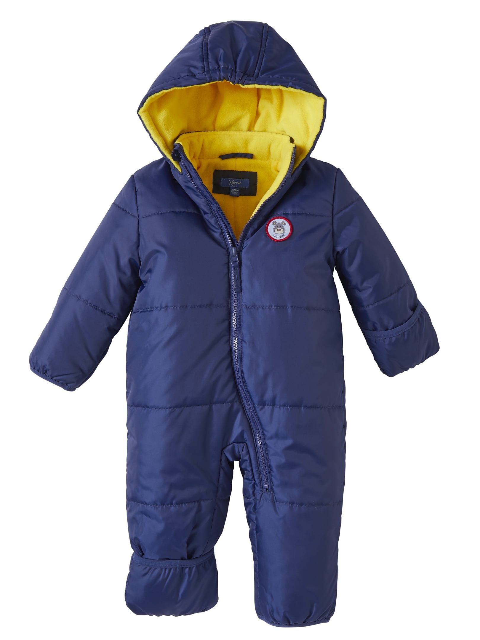 Walmart Black Friday Deals 2025 - iXtreme Baby Boys Snowsuit - Cozy Fleece-Lined Winter Snowsuit - Baby Pram Bodysuit with Hood