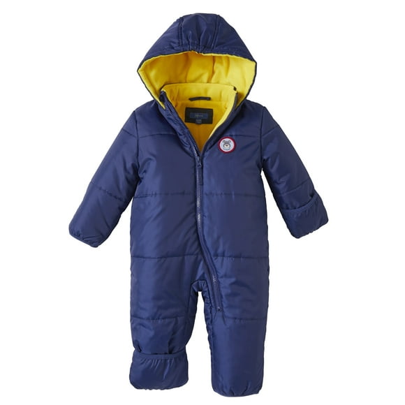 iXtreme Baby Boys Snowsuit - Cozy Fleece-Lined Winter Snowsuit - Baby Pram Bodysuit with Hood