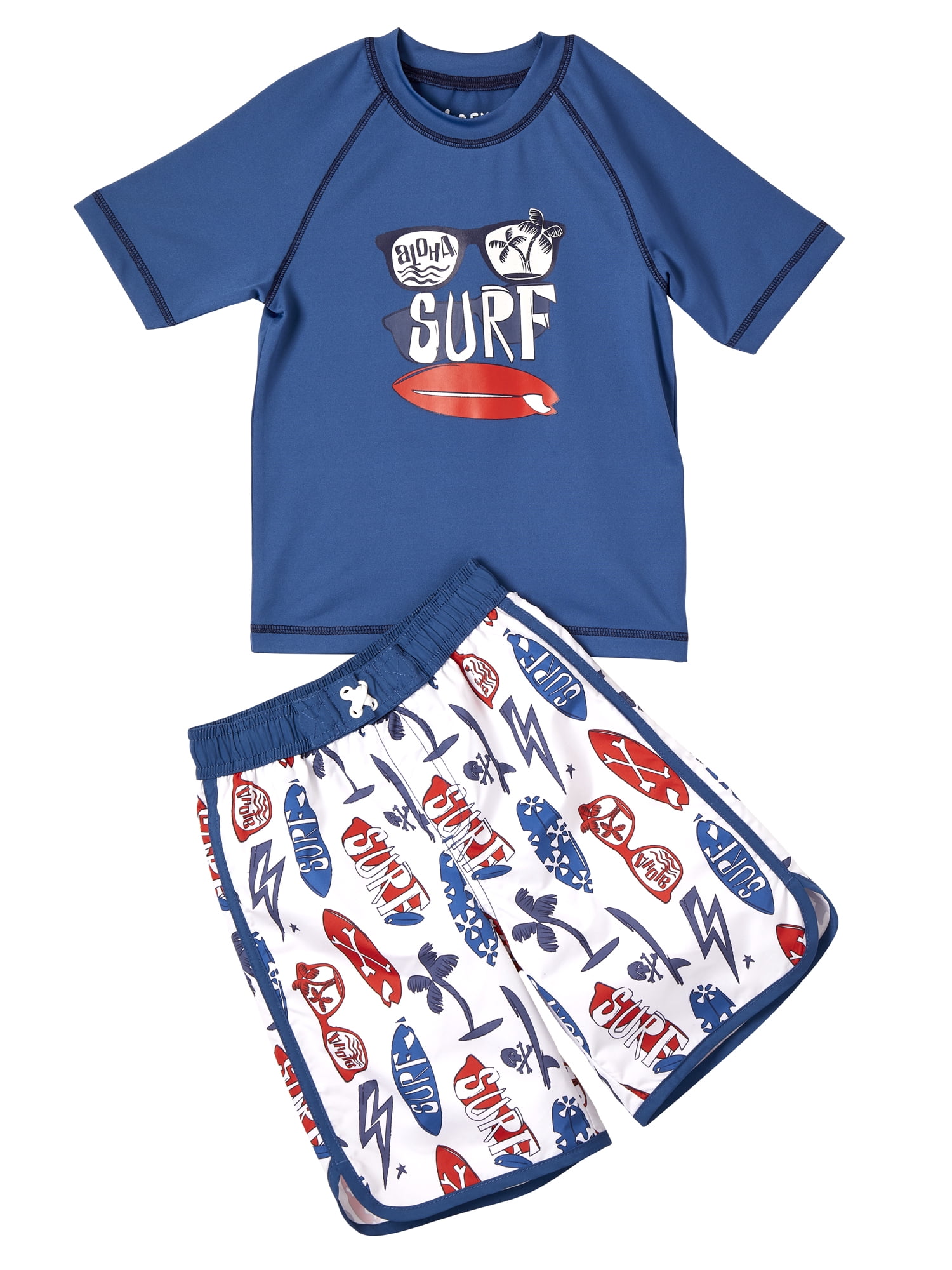 iXtreme Baby Toddler Boy Surf Rash Guard & Swim Trunks, 2pc Set (12M-4T)