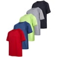 thumbnail image 1 of iXtreme Boys' Active Sports T-Shirts - 5 Pack Short Sleeve Dri-Fit Athletic Tee Shirts (Sizes: 6-18), 1 of 4