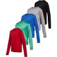 thumbnail image 1 of iXtreme Boys' Active T-Shirts - 5 Pack Performance Dry Fit Long Sleeve Sports Tees for Boys (6-18), 1 of 7