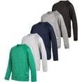 thumbnail image 1 of iXtreme Boys' Active T-Shirts - 5 Pack Performance Dry Fit Long Sleeve Sports Tees for Boys (6-18), 1 of 7