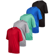 iXtreme Boys' Athletic T-Shirt - 5 Pack Active Performance Dry-Fit Sports Tee (6-18)