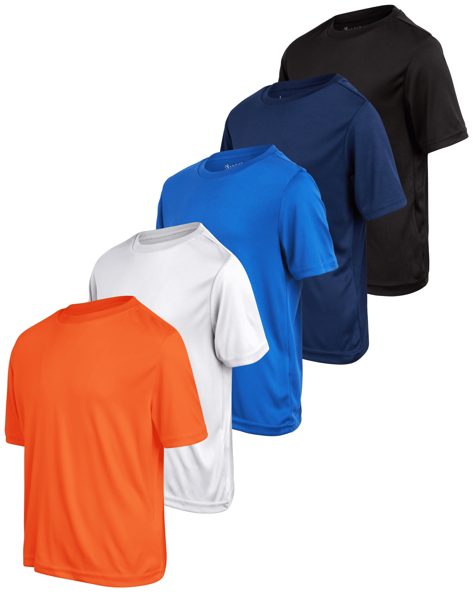iXtreme Boys' Athletic TShirt 5 Pack Active Performance DryFit