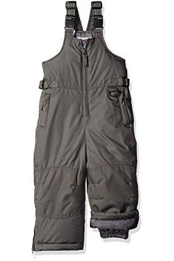 Boys' Big Snowbib, Grey, 8/10