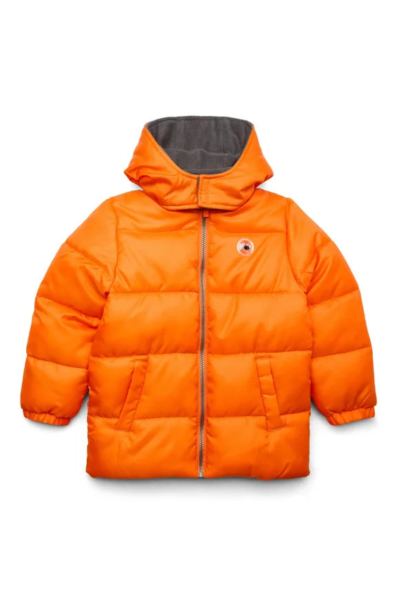 Boys Hooded Ripstop Puffer Winter Coat, Sizes 4-18