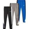 thumbnail image 1 of iXtreme Boys' Jogger Pants - 3 Pack Active Performance Tricot Jogger Sweatpants for Boys (8-18), 1 of 8