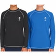 thumbnail image 1 of iXtreme Boys Rash Guard - 2 Pack Quick Dry UPF 50+ Sun Protection Swim Shirt for Boys (8-18), 1 of 7