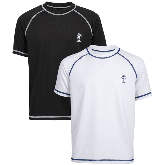 iXtreme Boys' Rash Guard – 2 Pack UPF 50+ Quick Dry Sun and Sand Protection Swim Shirt (2T-18)