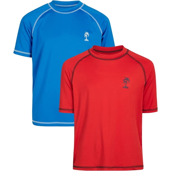iXtreme Boys' Rash Guard – 2 Pack UPF 50+ Quick Dry Sun and Sand Protection Swim Shirt (2T-18)