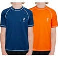 thumbnail image 1 of iXtreme Boys' Rash Guard – 2 Pack UPF 50+ Quick Dry Sun and Sand Protection Swim Shirt (2T-18), 1 of 6