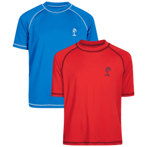 iXtreme Boys Rash Guard - 2 Pack Quick Dry UPF 50+ Sun Protection Swim Shirt for Boys (4-18)