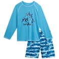 thumbnail image 1 of iXtreme Boys' Rash Guard Set - 2 Piece Long Sleeve Swim Shirt and Swim Trunks for Boys (Sizes: 4-12), 1 of 7