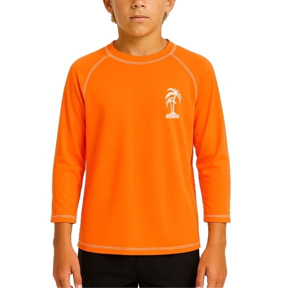 iXtreme Boys Swim Shirt - UPF50+ Sun Protection Quick Dry Long Sleeve Rash Guard Shirts for Boys