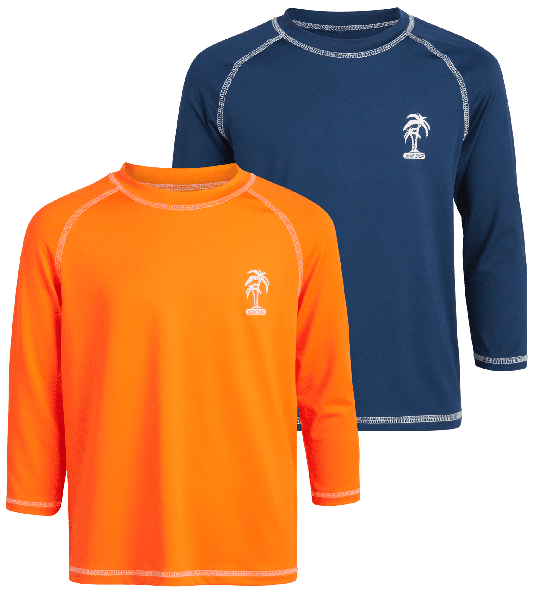 iXtreme Boys' Rash Guard Shirts Long Sleeve 2 Pack UPF 50+ Quick Dry