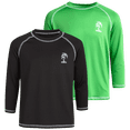 thumbnail image 1 of iXtreme Boys Rash Guard - 2 Pack Quick Dry UPF 50+ Sun Protection Long Sleeve Swim Shirt (8-18), 1 of 7