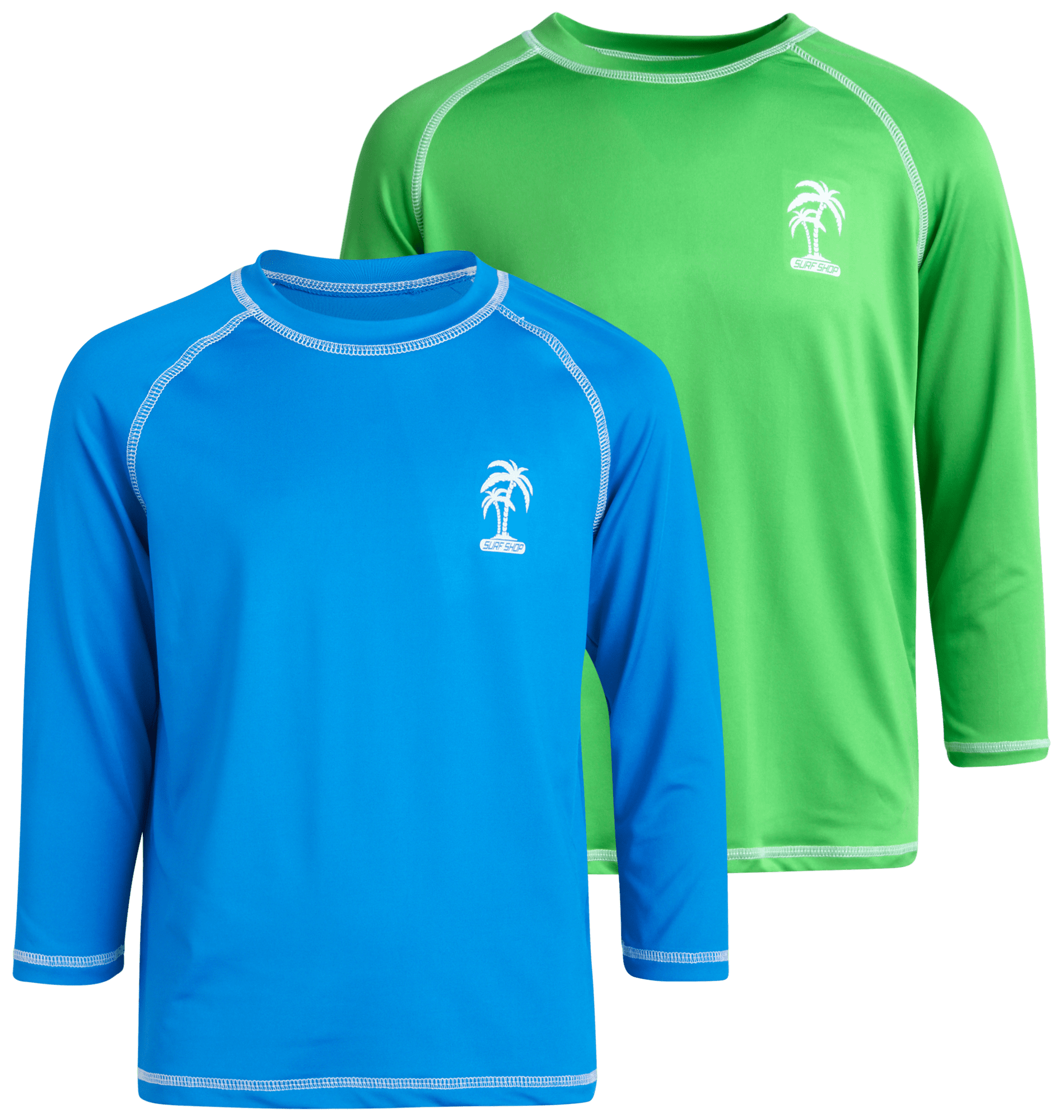 iXtreme Boys' Rash Guard Shirts Long Sleeve 2 Pack UPF 50+ Quick Dry