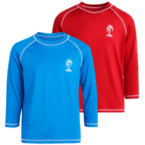 iXtreme Boys' Rash Guard Shirts&nbsp;Long Sleeve&nbsp;- 2 Pack UPF 50+ Quick Dry Sun Protection Swim Shirts - (5-18)