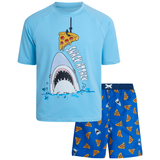 iXtreme Boys' Rashguard Set UPF 50+ 2Piece Snug Fit Swim Shirt and