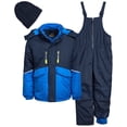 thumbnail image 1 of iXtreme Boys Snowsuit Set - 2 Piece Insulated Ski Jacket and Snow Pants Overall Bibs for Boys (5-18), 1 of 7