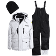 thumbnail image 1 of iXtreme Boys Snowsuit Set - 2 Piece Insulated Ski Jacket and Snow Pants Overall Bibs for Boys (4-18), 1 of 7