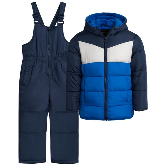 iXtreme Boys Snowsuit Set - 2 Piece Insulated Ski Jacket and Overall Snow Bibs for Boys (12M-7)