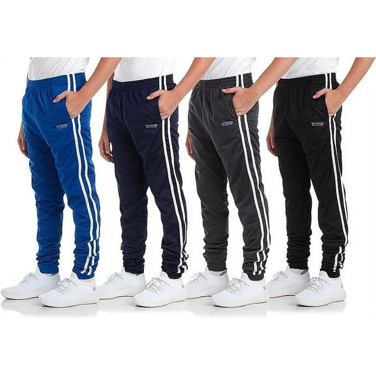 iXtreme Boys' Sweatpants – 4 Pack Active Tricot Jogger Track Pants with  Pockets (8-20) 