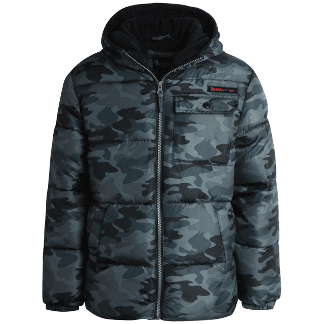 iXtreme Boys' Winter Coat Fleece Lined Bubble Puffer Windbreaker