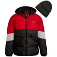 thumbnail image 1 of iXtreme Boys' Winter Jacket - Fleece Lined Bubble Puffer Water Repellent Ski Jacket with Winter Hat (Size 8-18), 1 of 7