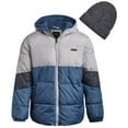 thumbnail image 1 of iXtreme Boys' Winter Jacket - Fleece Lined Bubble Puffer Water Repellent Ski Jacket with Winter Hat (Size 8-18), 1 of 7