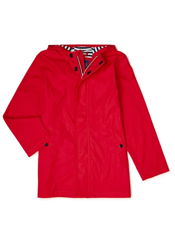 Boys and Girls Unisex Hooded Raincoat Jacket, Sizes 4-16