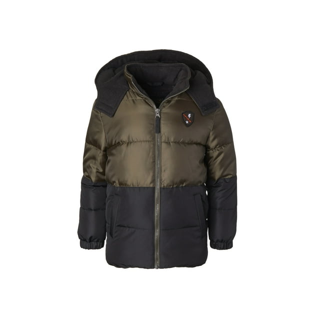 iXtreme Colorblock Puffer Jacket with Front Patch (Little Boys & Big Boys)