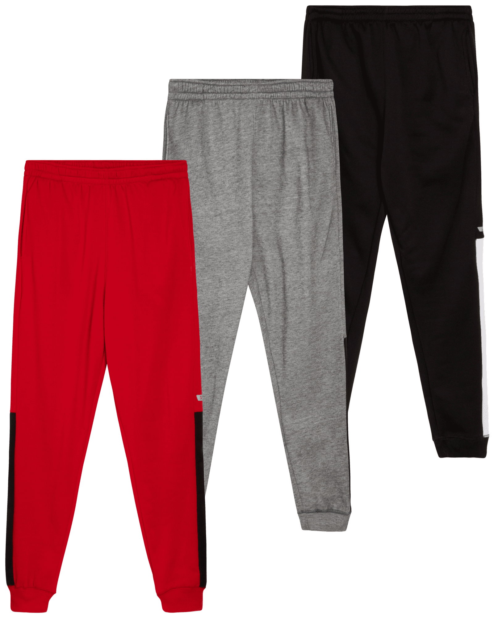 iXtreme Men's Sweatpants 3 Pack Active Fleece Jogger Pants (Size S