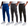 thumbnail image 1 of iXtreme Men's Tricot Jogger Pants - 3 Pack Active Performance Sweatpants for Men (Sizes: S-2XL), 1 of 7