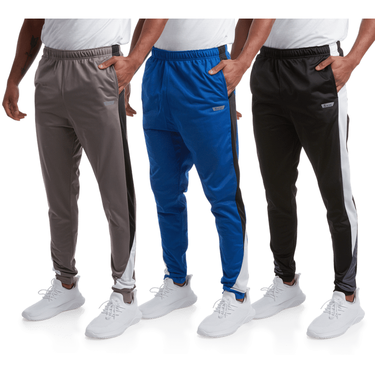 iXtreme Men s Sweatpants 3 Pack Lightweight Active Tricot Jogger Pants Size S 2XL